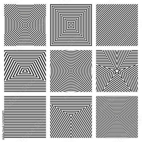 Εκτύπωση καμβά Striped vector patterns