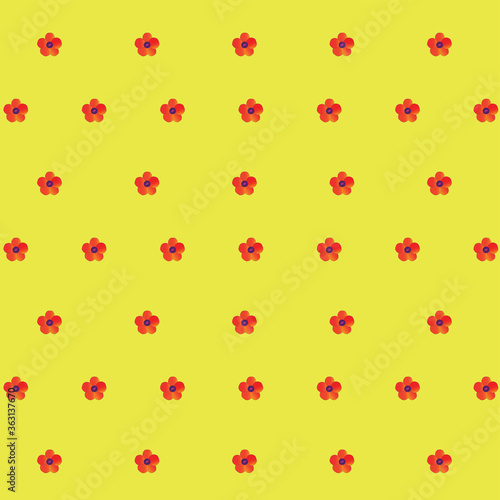 seamless pattern with red poppies