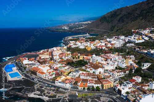 Beach in Tenerife, Canary Islands, Spain.Aerial view of Garachiko in the Canary Islands photo