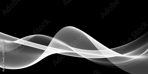  Abstract Black And White Wave Design 