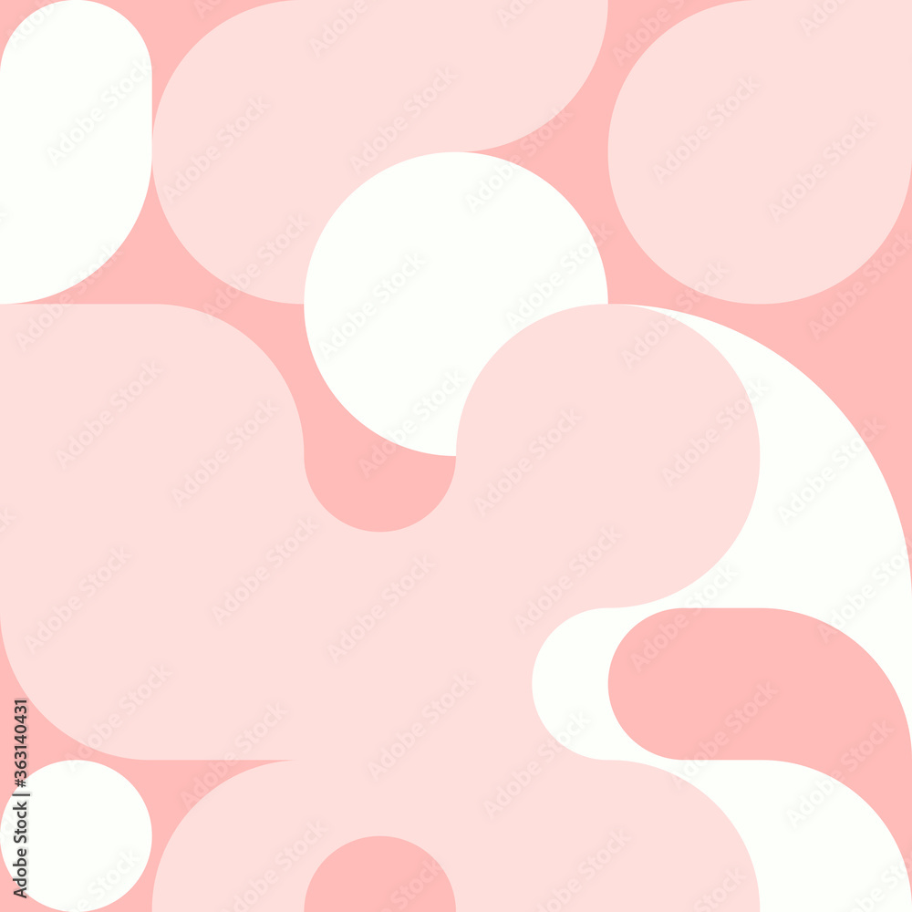 Pastel bauhaus background with geometric shapes