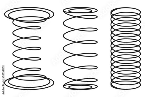 Mattress springs isolated on white background, vector illustration.