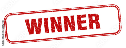 winner stamp. winner square grunge sign. label