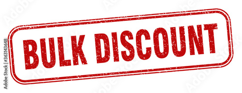 bulk discount stamp. bulk discount square grunge sign. label