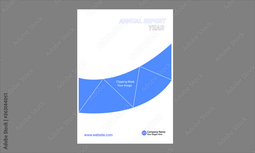White but attractive annual report cover template White but attractive annual report cover template