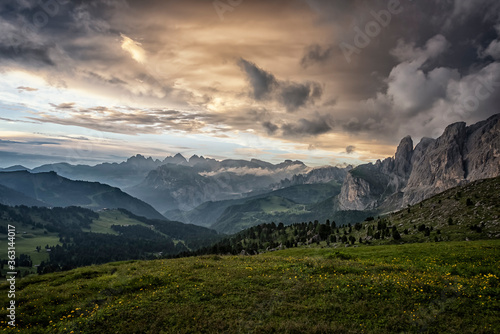 Dolomites landscape a UNESCO world heritage in South-Tyrol  Italy