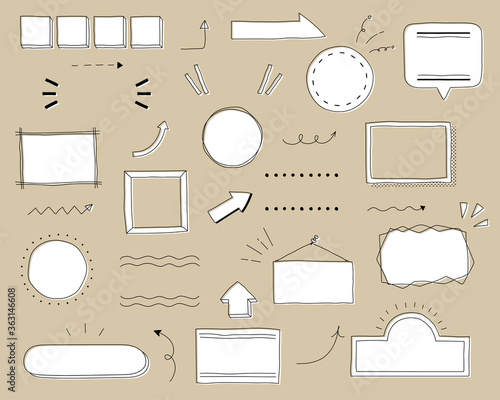 手書きのフレーム 見出し タイトル 装飾 素材 Stock Vector Adobe Stock