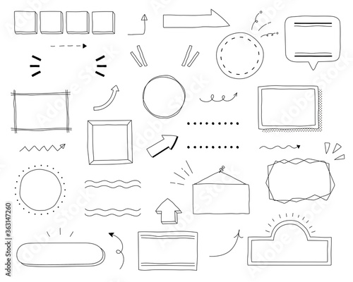 手書きのフレーム 見出し タイトル 装飾 素材 Stock イラスト Adobe Stock
