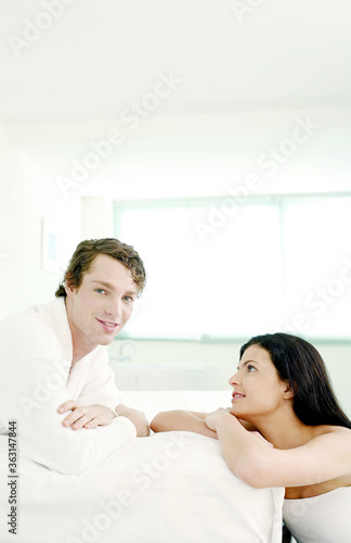 Woman looking at her boyfriend