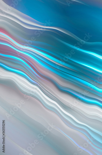 Abstract modern gray background with flowing neon bright fluid lines. Light lines, bright accent background. Acrylic fluid abstract.