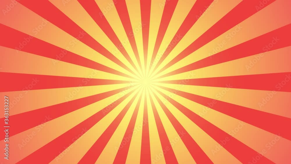 右回転するサンバースト(オレンジ) 右回転するサンバースト(オレンジ)