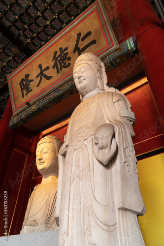 Photography Typical Chinese warrior with protetor gear made with brozne