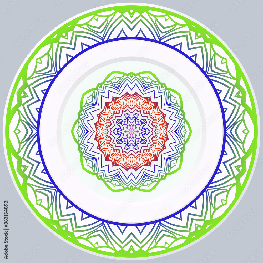 Beautiful Round Flower Mandala. Vector Illustration. For Coloring Book, Greeting Card, Invitation, Tattoo