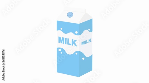 Vector Isolated Illustration of a Milk Box or Carton