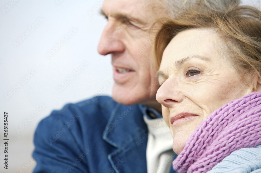A mature couple happy together in each other's presence A mature couple happy together in each other's presence