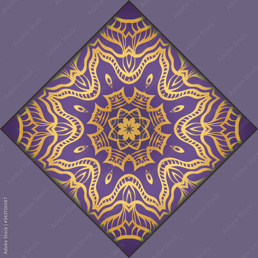 Modern Vector Template With Tribal Mandalas. For Brochure, Flyer, Cover, Magazine