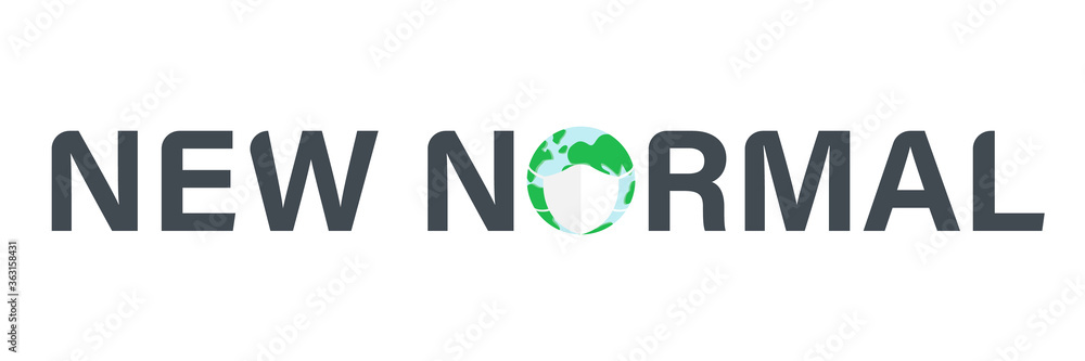 Concept of new normal. Concept inscription new life. Concept of new normal. Concept inscription new life.