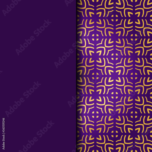 Luxury Traditional Ornamental Design. Card with Geometry Pattern. Vector Illustration. For Interior Design, Printing, Web And Textile Design.