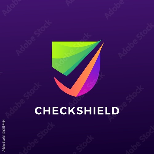 check shield logo vector icon illustration