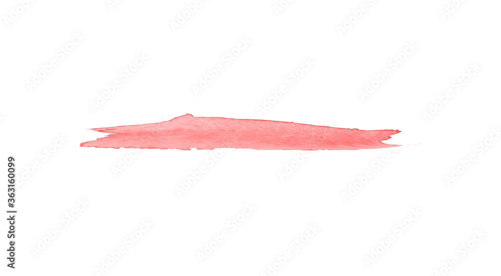 Red watercolor brush isolated on white background Red watercolor brush isolated on white background