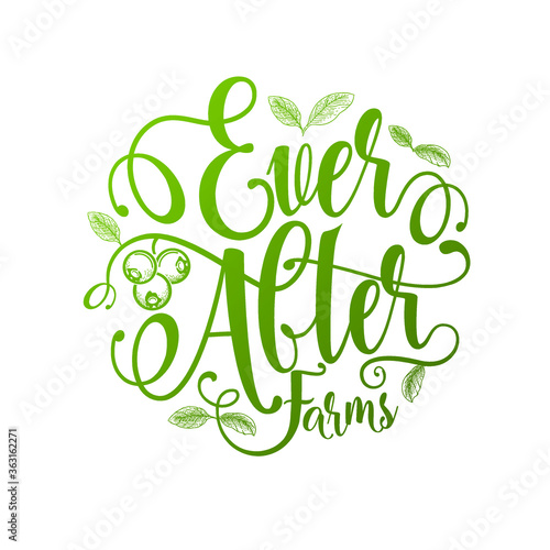 ever after farms typography art