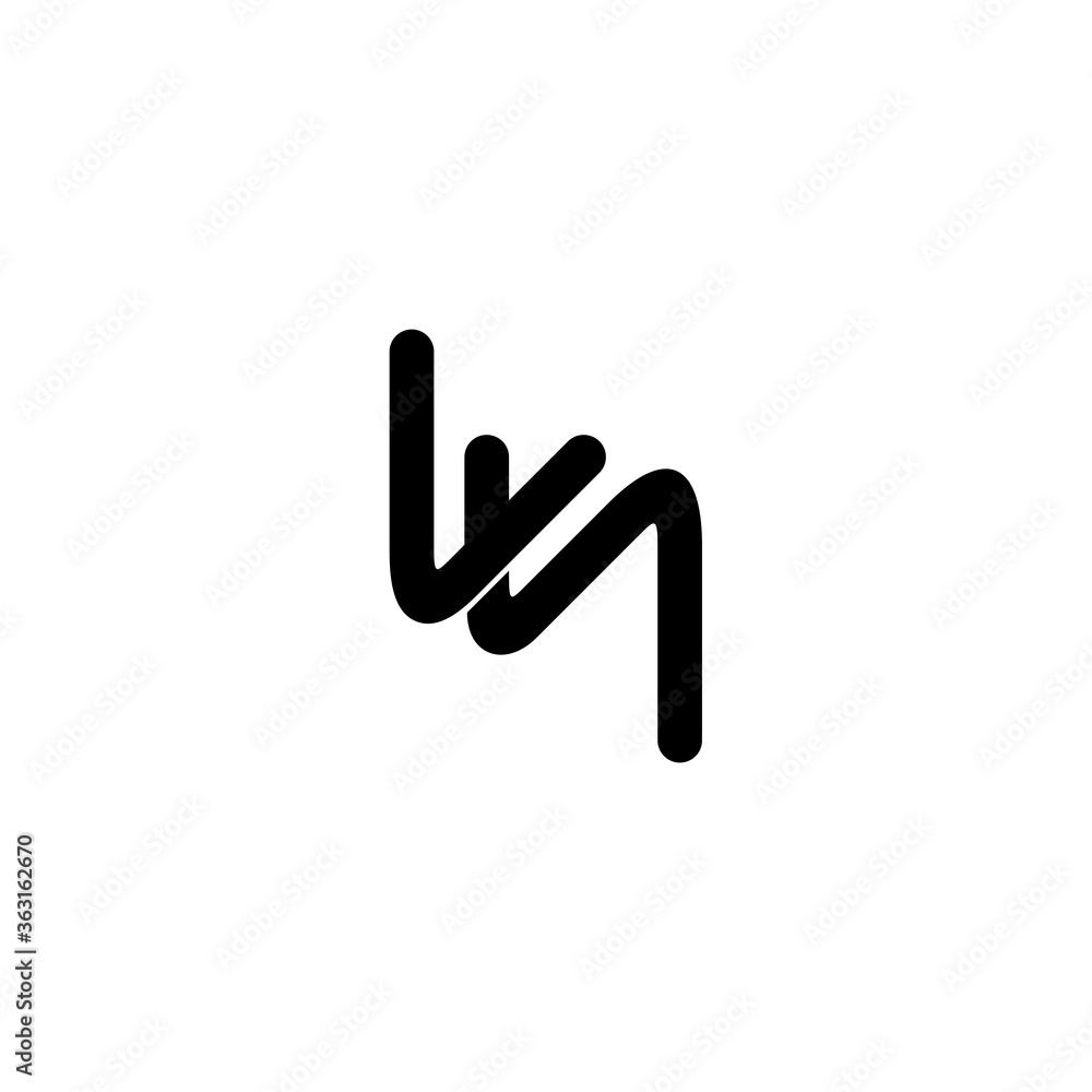 initial letter V and N, VN, NV logo, monogram line art style design template initial letter V and N, VN, NV logo, monogram line art style design template