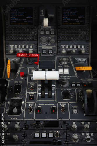 Cockpit of a private airplane