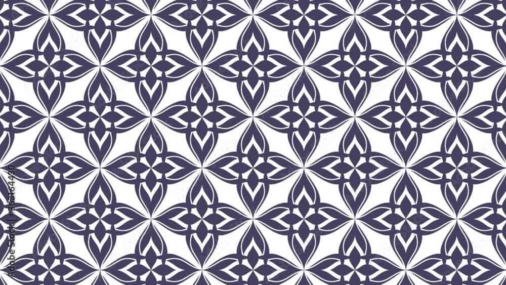 Floral seamless pattern loop animation. Endless video background. Vertical repeating.