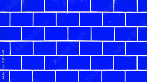 Abstract colorful phantom blue (trendcolor) seamless brick stone tiles wall texture background