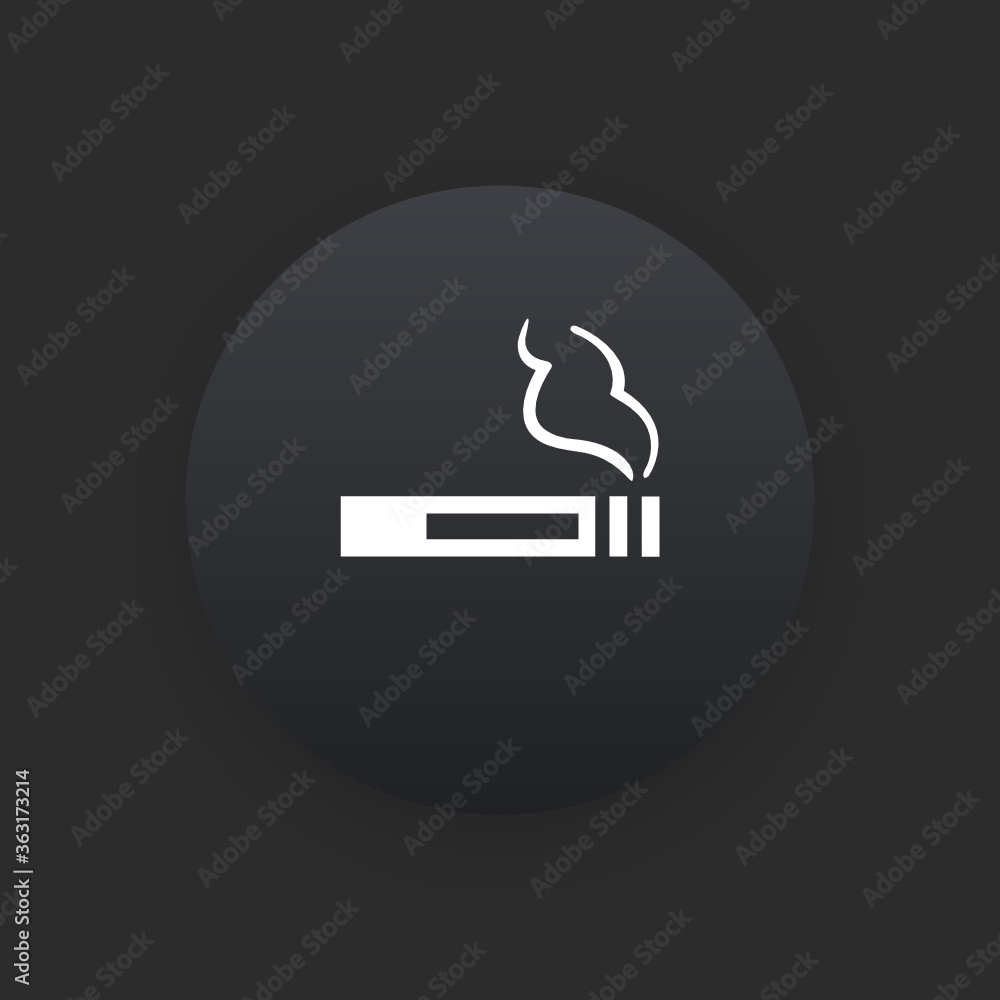 Cigarette - Matte Black Web Button Cigarette - Matte Black Web Button