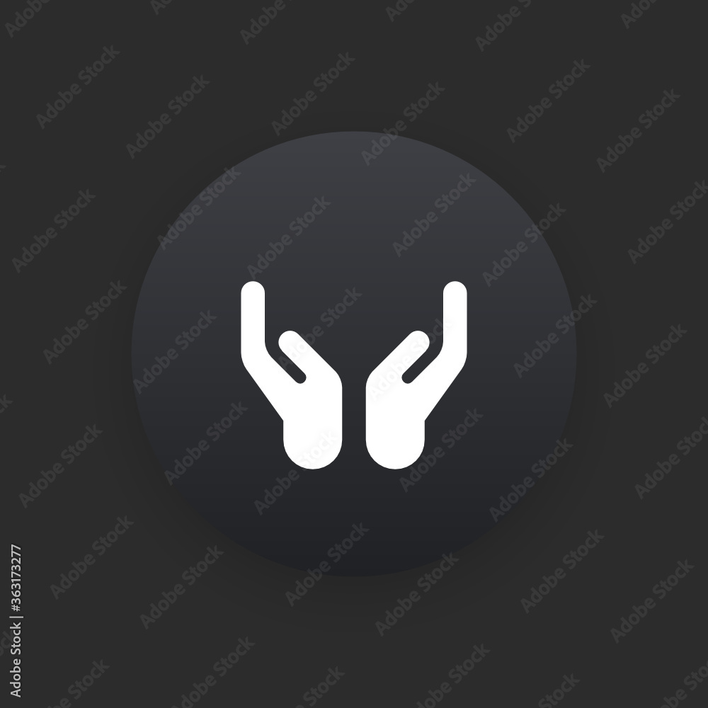 Obraz premium Hands - Matte Black Web Button