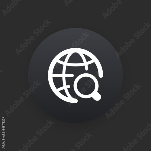 Search Location -  Matte Black Web Button