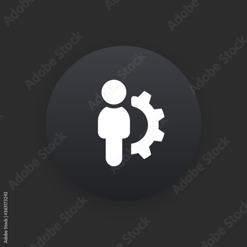 Mechanic -  Matte Black Web Button