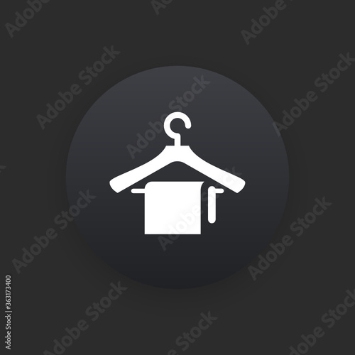 Towel -  Matte Black Web Button