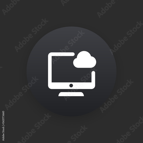 Cloud Computing -  Matte Black Web Button