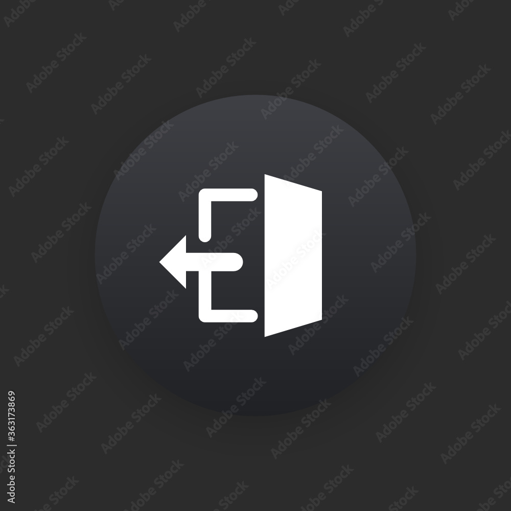 Logout - Matte Black Web Button Logout - Matte Black Web Button