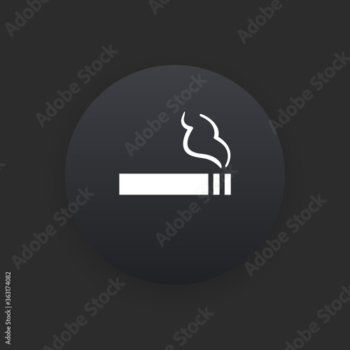 Smoking -  Matte Black Web Button