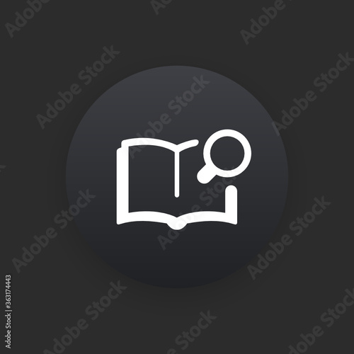 Search Book -  Matte Black Web Button