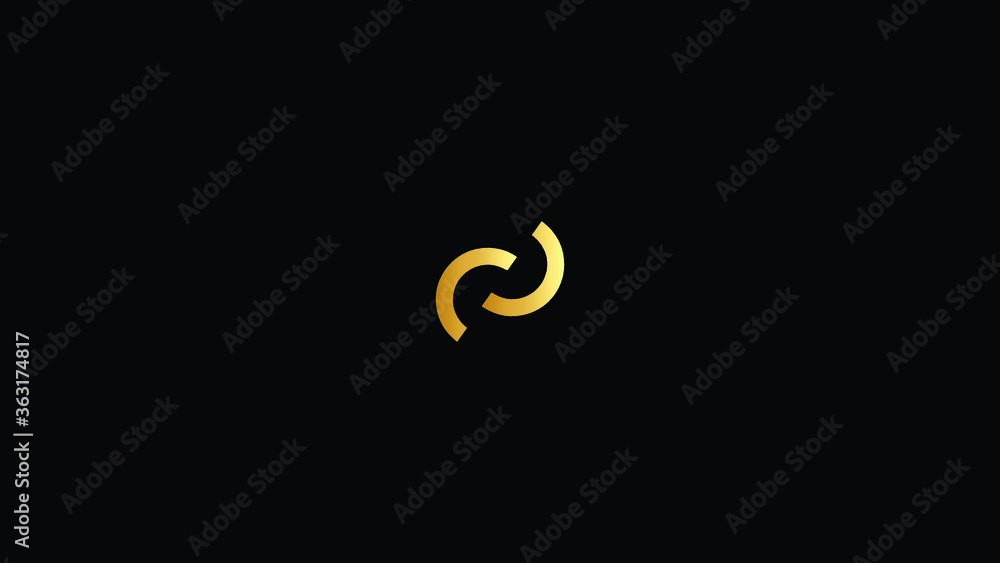 Naklejka premium CD Letter logo design template vector Sign Symbol Monogram