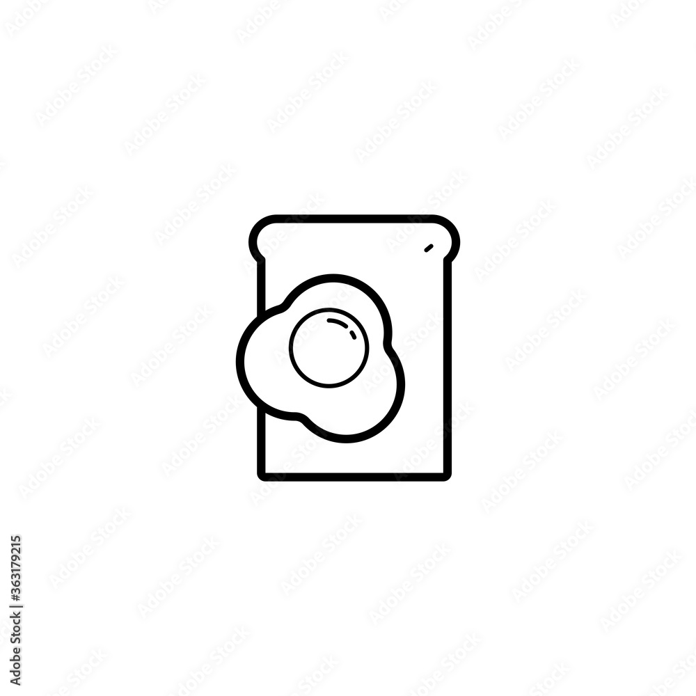 breakfast, toast egg icon vector illustration breakfast, toast egg icon vector illustration