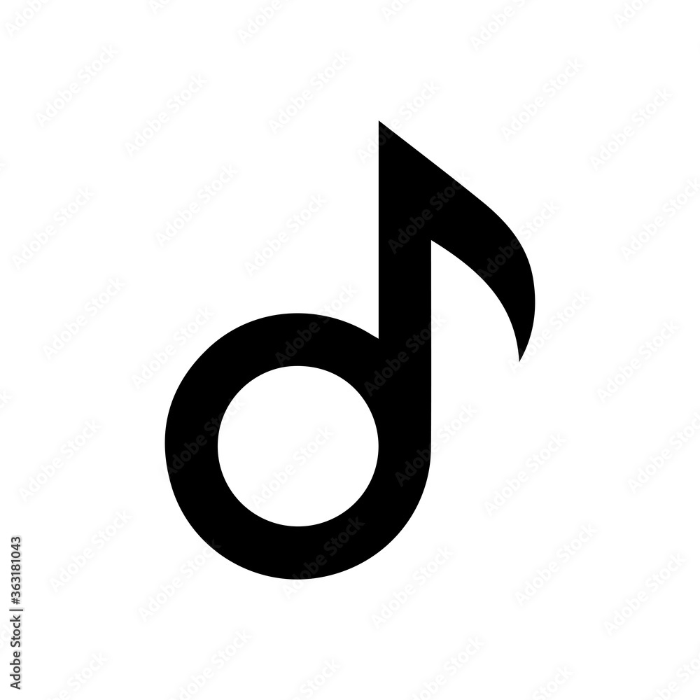 Music note icon vector illustration Music note icon vector illustration