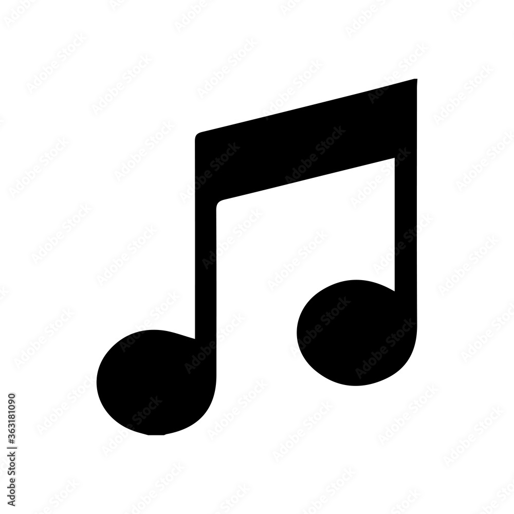 Music note icon vector illustration Music note icon vector illustration