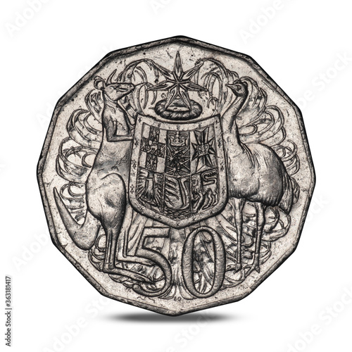 Australian 50 cent coin from Elizabeth 2010