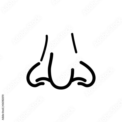nose icon vector symbol template