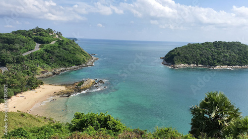 Panoramic view of Yanui Beach at Phuket in Thailand