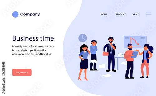 Business team leader keeping silence. Boss showing shh gesture flat vector illustration. Secret, teamwork, loss concept for banner, website design or landing web page