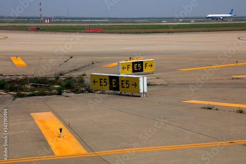 Airport runway warning signs
