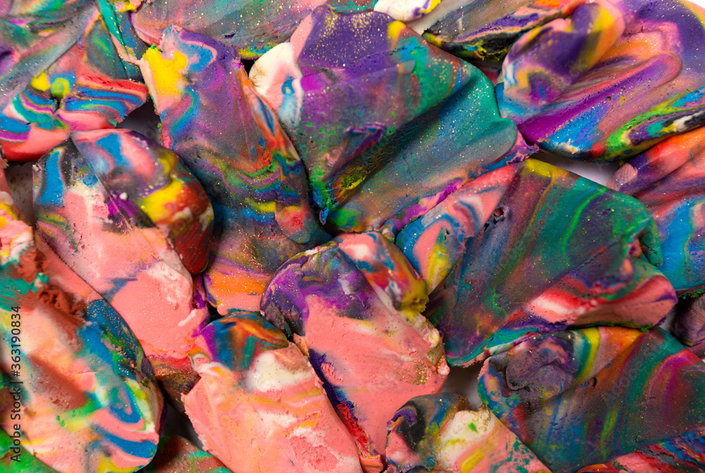 Colorful plasticine scale background. Close up texture.