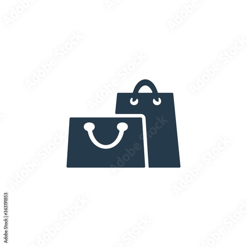 Shopping bags icon illustration isolated on white background. Ecommerce sign.