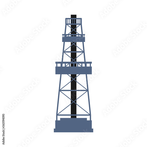 Industrial derrick tower - oil well drilling rig framework